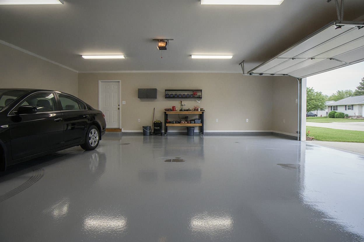 Repaired epoxy floor final view