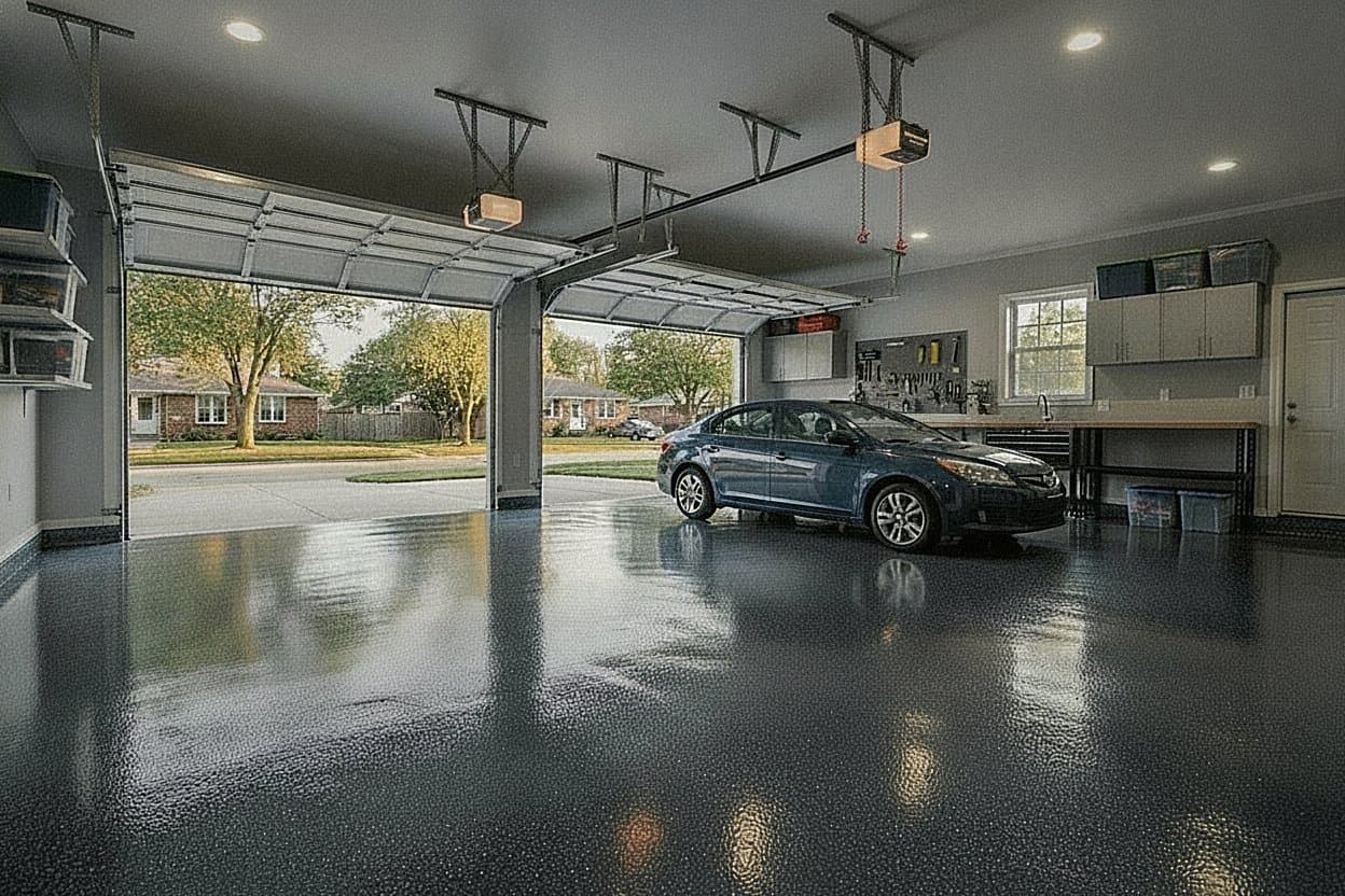 Garage floor epoxy installation overview
